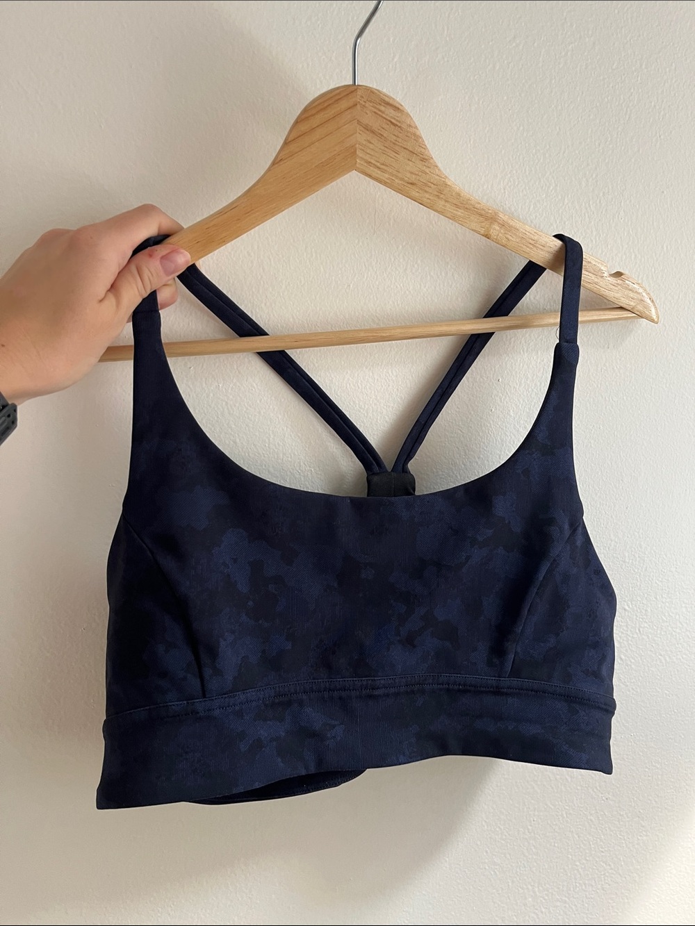 Women’s Lululemon Train Times Bra Blue Camouflage